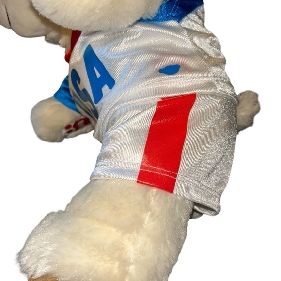 Build-A-Bear Workshop USA Olympic White Teddy Bear - Picture 3 of 5